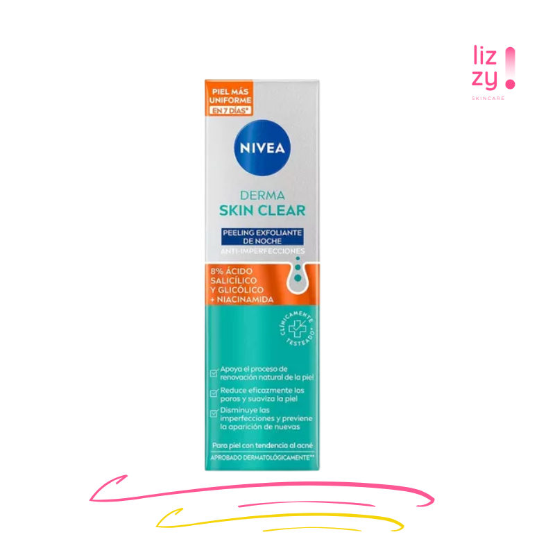 Nivea Derma Skin Clear Peeling Exfoliante de Noche Anti-imperfecciones (40 ml)
