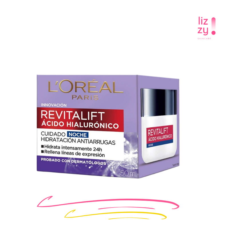 Crema loreal paris Acido Hialuronico de noche (50ml)