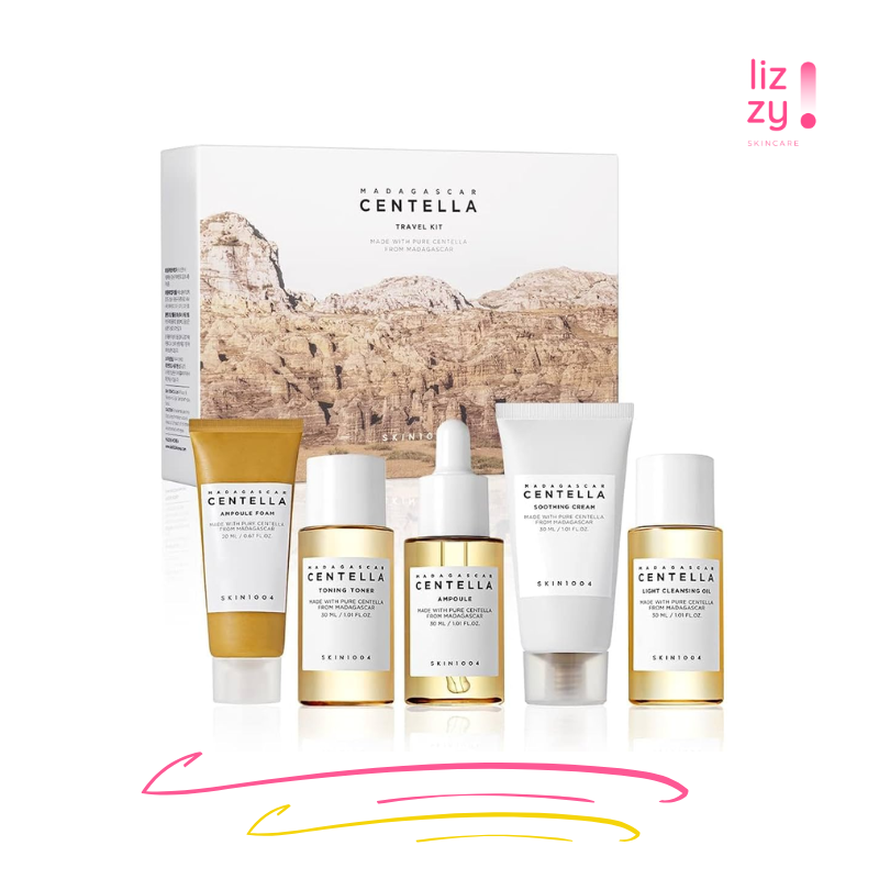 SKIN 1004 - Kit de Viaje - Ampolla, Tónico, Crema, Aceite Limpiador Madagascar Centella Travel Kit