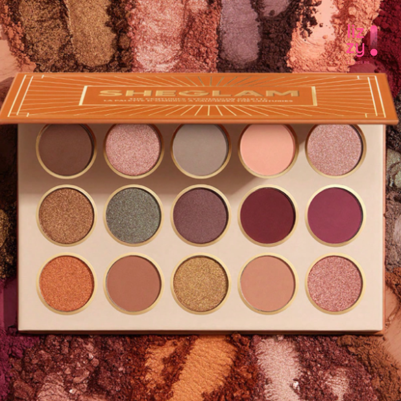 SHEGLAM Paleta De Sombras De Ojos Centuries Palette De 15 Colores Mate Con Brillo, Tonos Neutros Y FríOs, Sombras De Ojos Profesionales