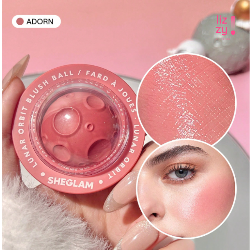 SHEGLAM Rubor En Crema Lunar Orbit Blush Ball-Adorn, Resistente Al Agua, Multiusos, Con Forma De Nave Espacial, Pigmento Natural