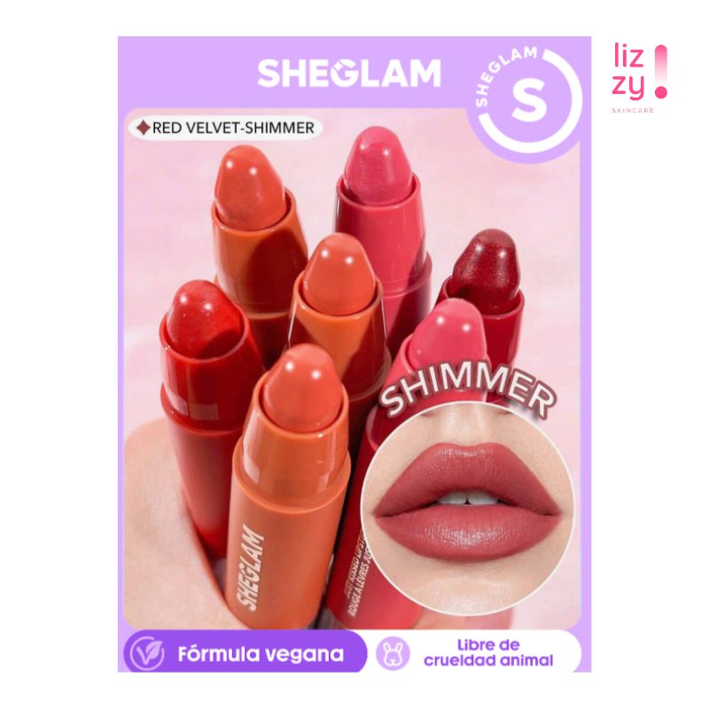 SHEGLAM Lapiz Labial just kissed Terciopelo Red Velvet