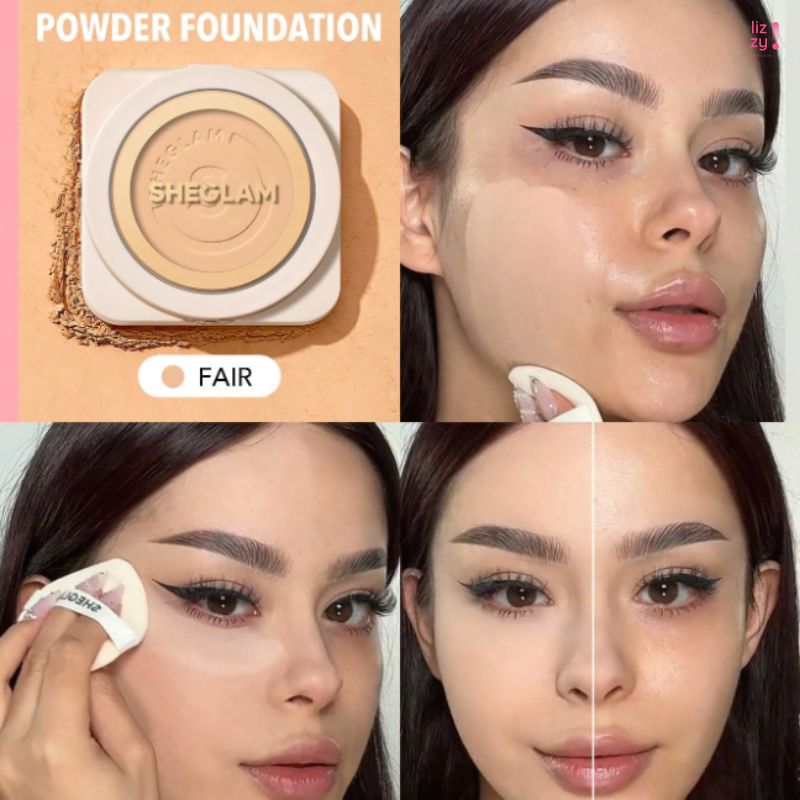 SHEGLAM Base de Maquillaje en polvo de Alta Cobertura Fair