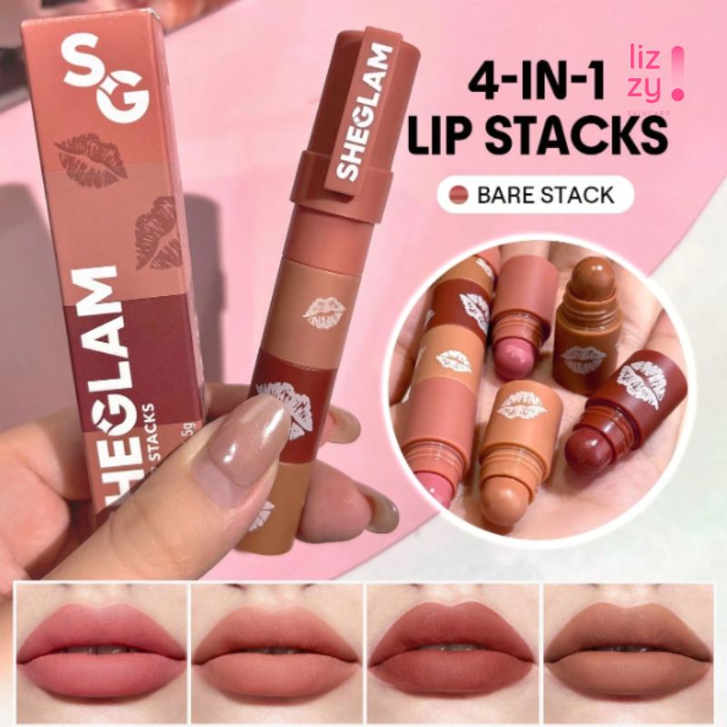 SHEGLAM Mega pilas de labios Bare Stack