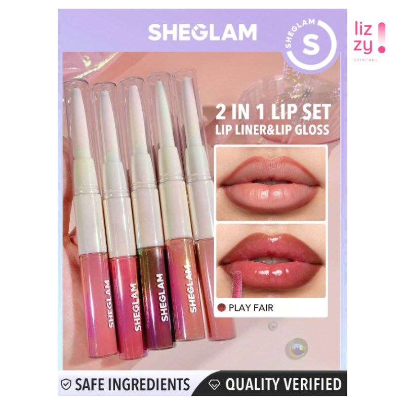 SHEGLAM Lapiz Delineador y brillo lip rules Play Fair