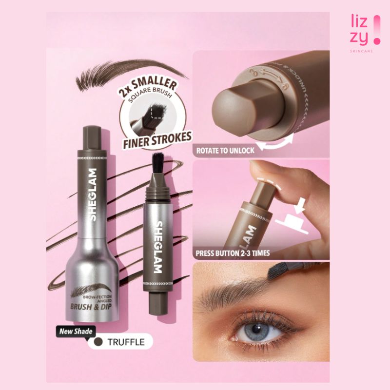 SHEGLAM Brocha Angulada Brow-Fection y Dip Truffle