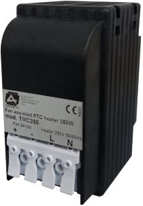 Sildītājs,  Dual power supply, 350W, 93x50x82 mm, 120-240V AC/ DC Heater 230VAC – Fan 24VDC