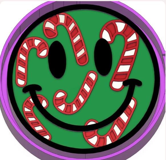 Smiley Candy Cane