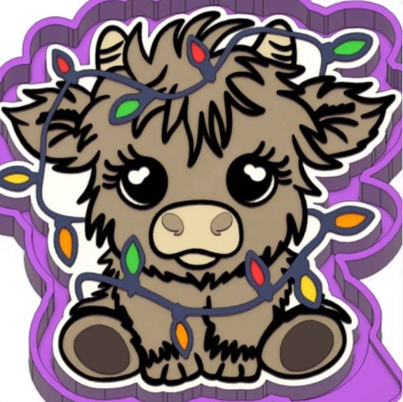 Cow with lights