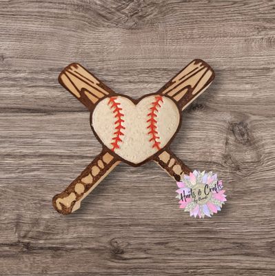 Baseball/SoftballHeart with crossed Bats