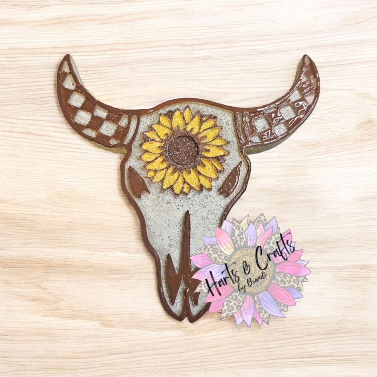 Sunflower Bull with check horns