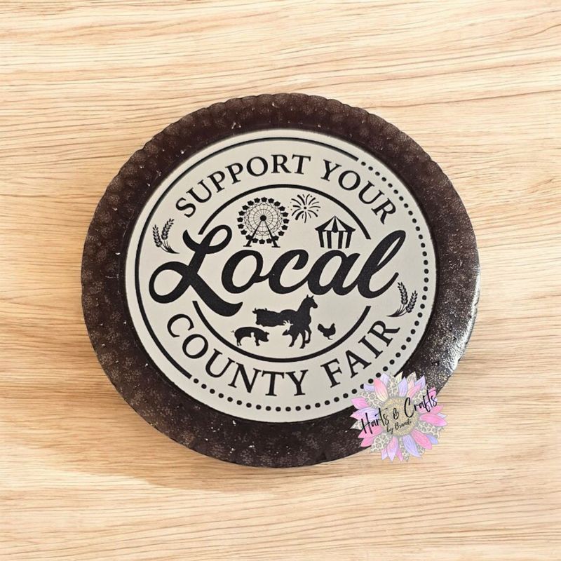 Support Your Local County Fair Cardstock Round