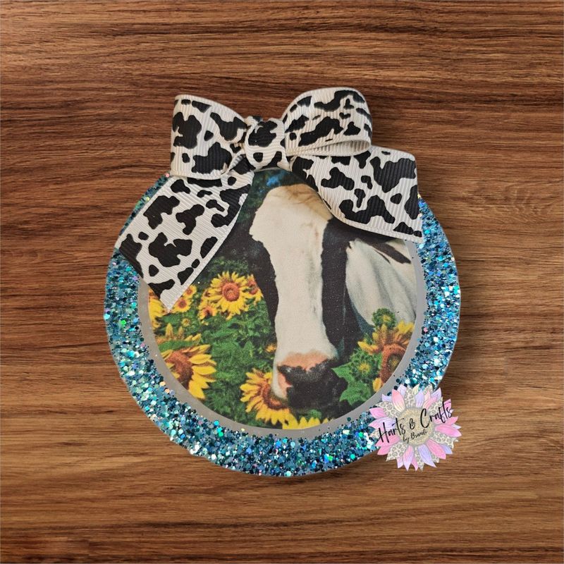 Cow &amp; Sunflowers Cardstock Round