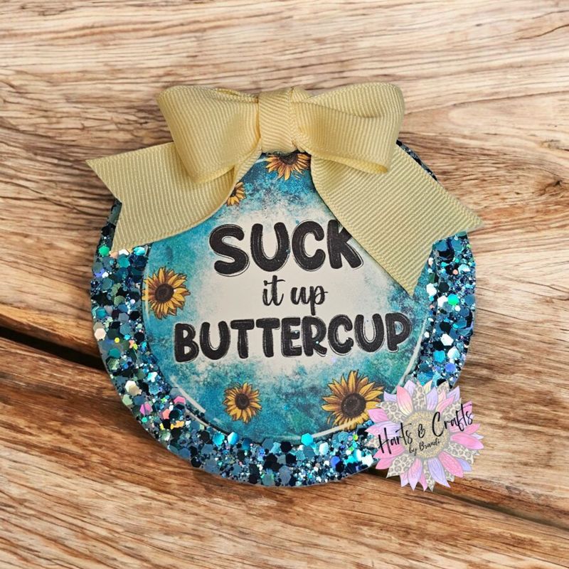 Suck It Up Buttercup Cardstock Round