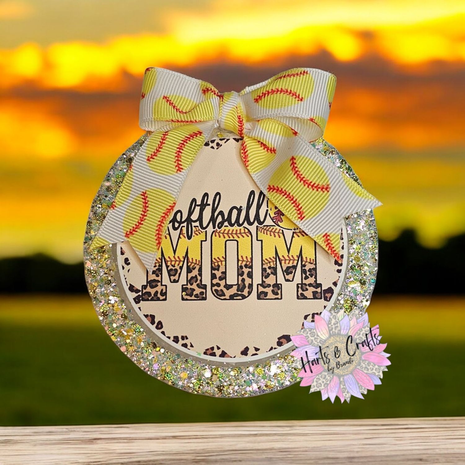Softball Mom Cardstock Round