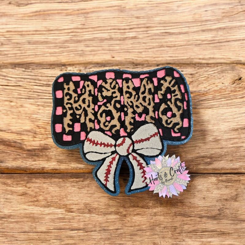 Mama (Leopard) w/Baseball or Softball Bow