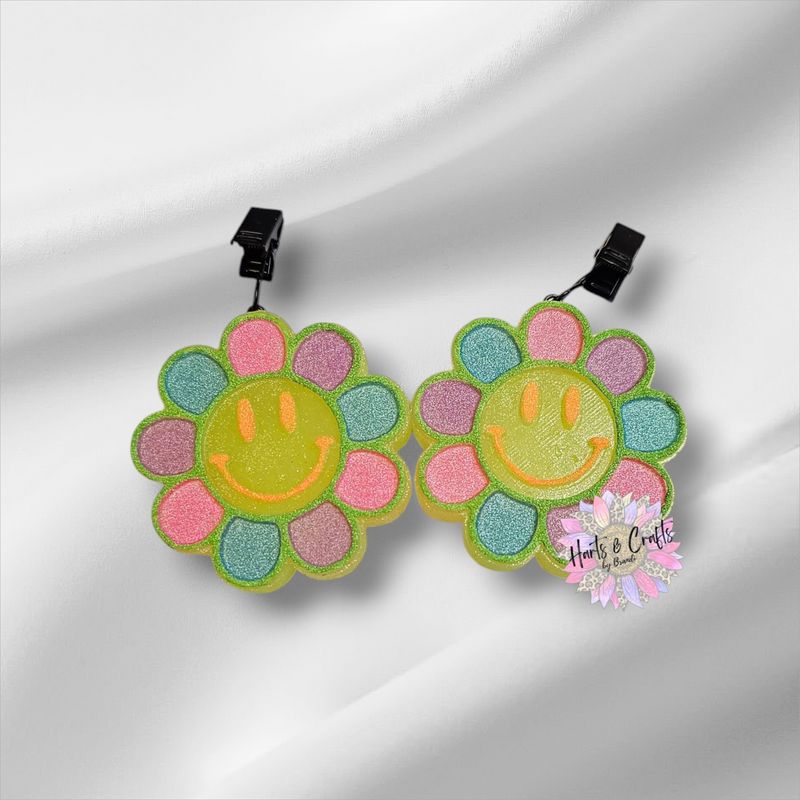 Smiley Flower Vent Clips