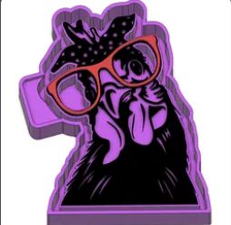 Chicken w/Eyeglasses Mold