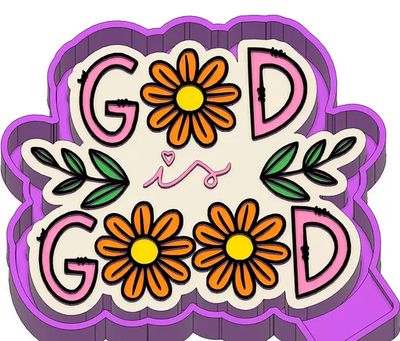 God Is Good with Flowers Mold