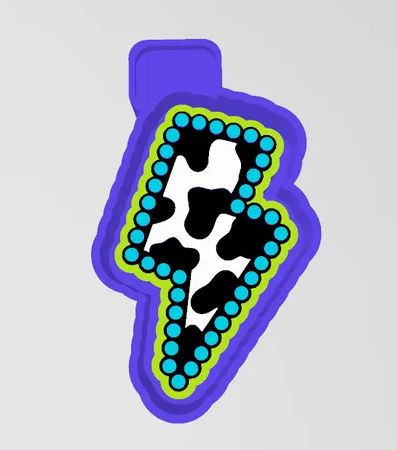 Western Cowhide Lightening Bolt Mold