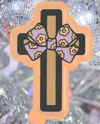 Cross w/Flower Bow Mold