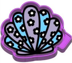 Seashell w/Flowers Mold