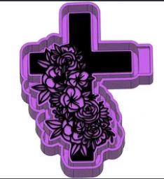 Cross w/Flowers on Bottom Mold