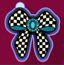 Checkered Bow with Concho Mold