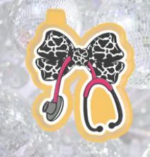 Stethoscope Checkered Bow Mold