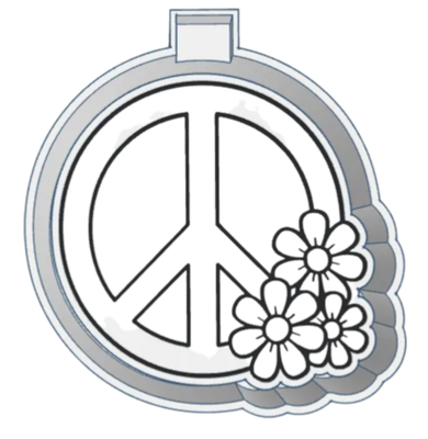 Peace Sign w/Flowers Mold