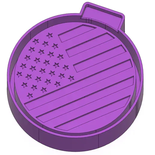 Round US Flag Mold