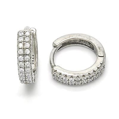 Huggie hoop double cibuc zirconia