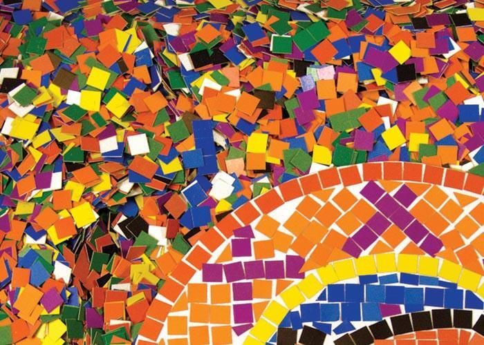 DOUBLE COLOR MOSAIC SQUARES