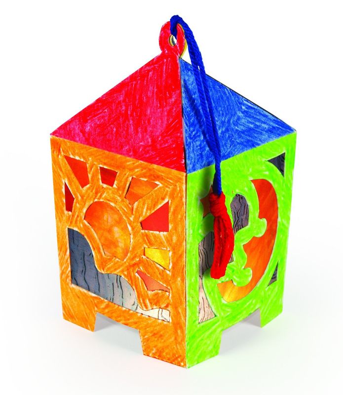 STAINED GLASS LANTERN