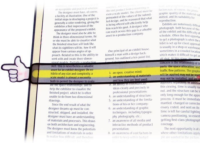 FINGER POINTER READING STRIP