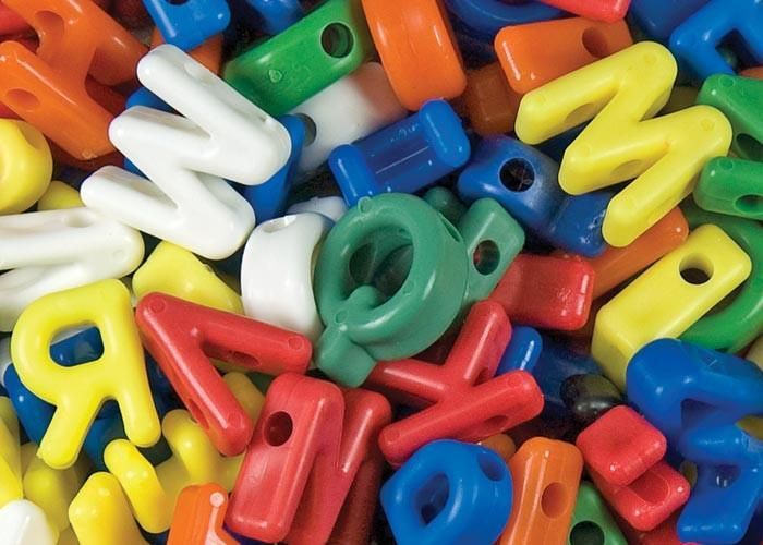 MANUSCRIPT LETTER BEADS