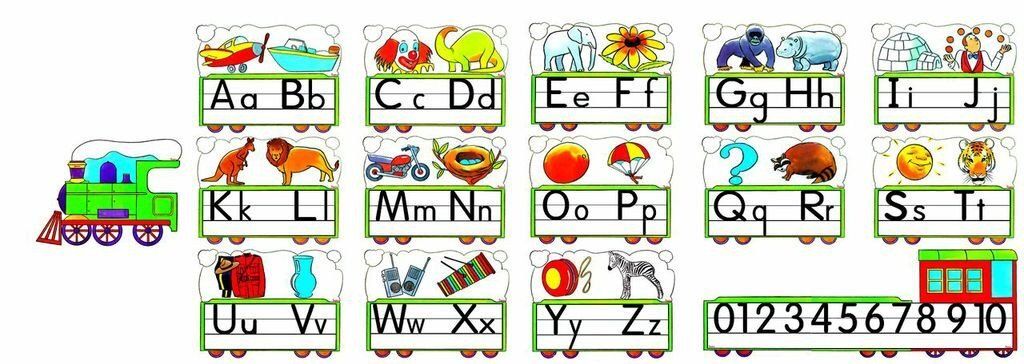 FRENCH/ENGLISH MANUSCRIPT ALPHABET TRAIN