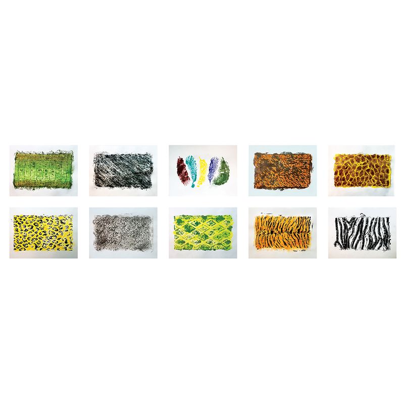WILD ANIMAL RUBBING PLATES