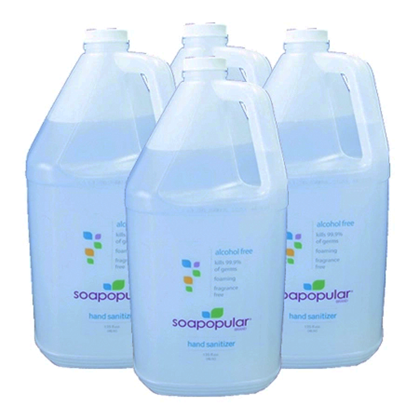 SOAPOPULAR ALCOHOL-FREE HAND SANITIZER 4L - 4 PACK