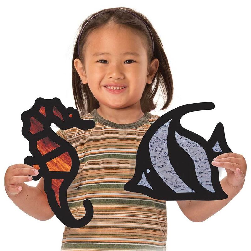TROPICAL FISH STAINED GLASS FRAMES