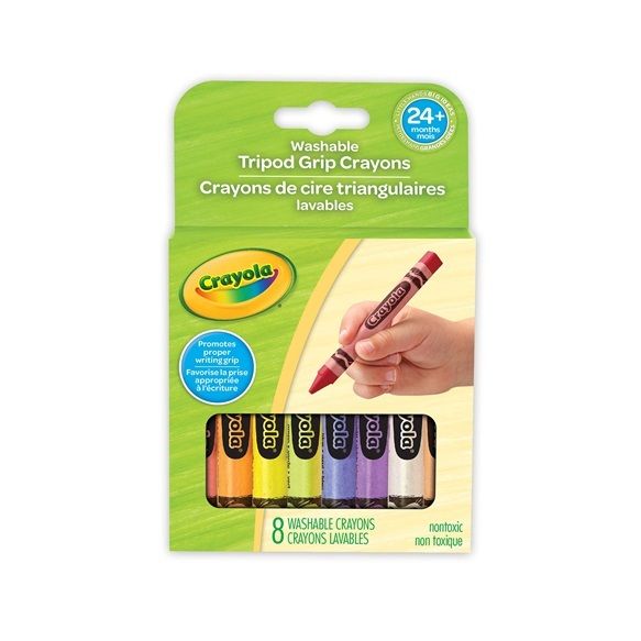 WASHABLE TRIPOD GRIP CRAYONS
