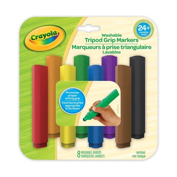 WASHABLE TRIPOD GRIP MARKERS