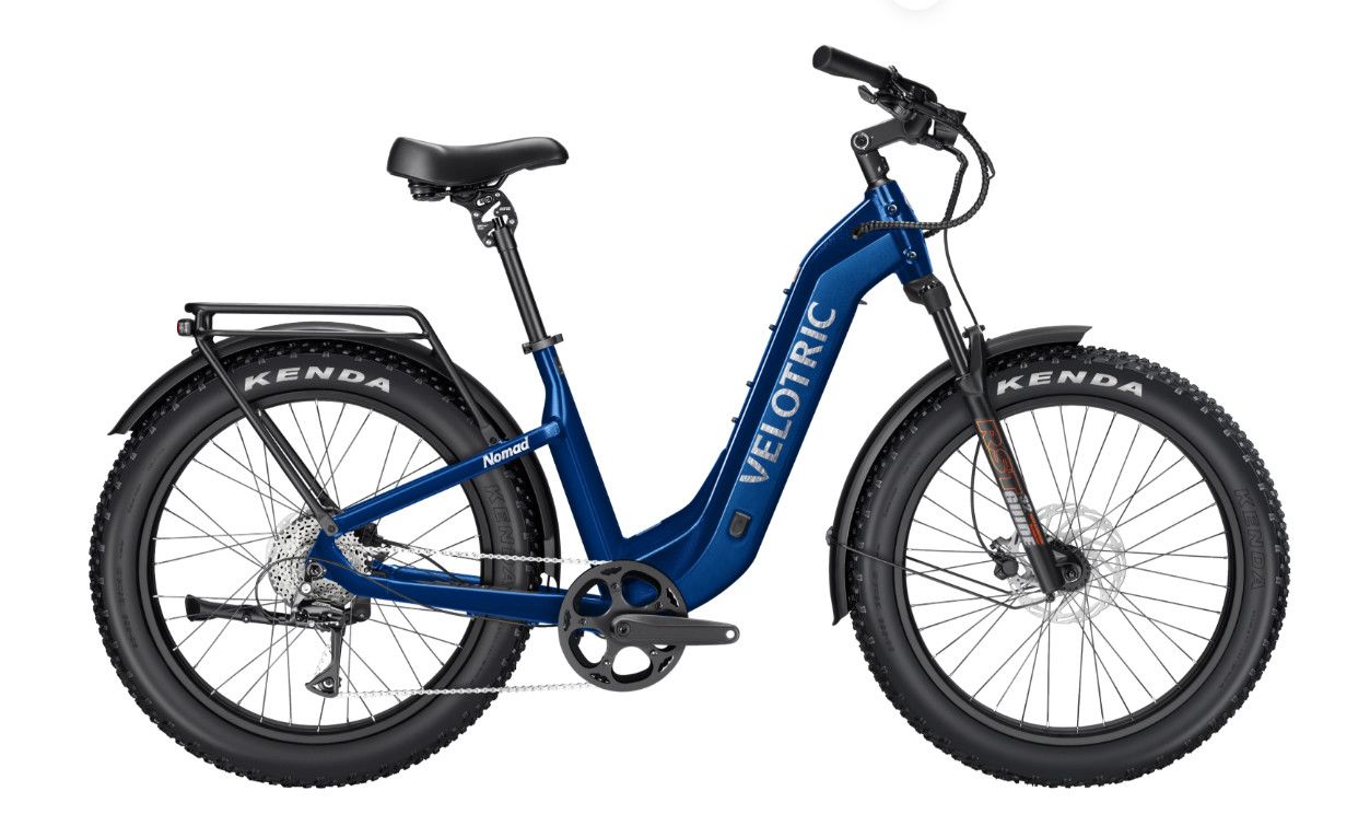 Velotric Nomad 2 Fat Tire Ebike, Size: Regular, Color: Midnight Blue, Style: Step-Thru