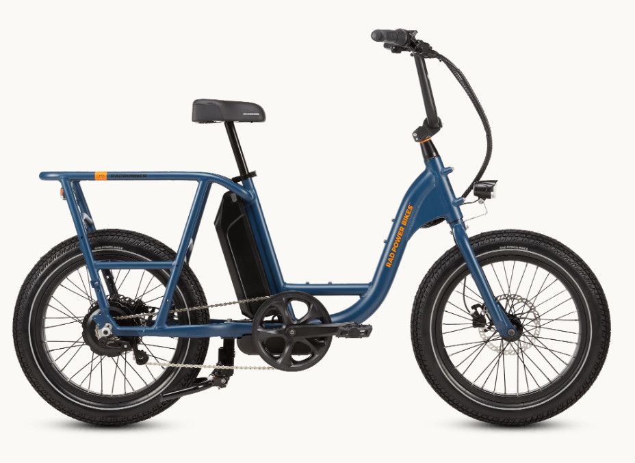 RadRunner™ Electric Cargo Utility Bike, Color: Classic Blue