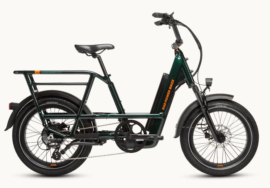 RadRunner™ Max Electric Cargo Utility Bike, Color: Deep Emerald Green