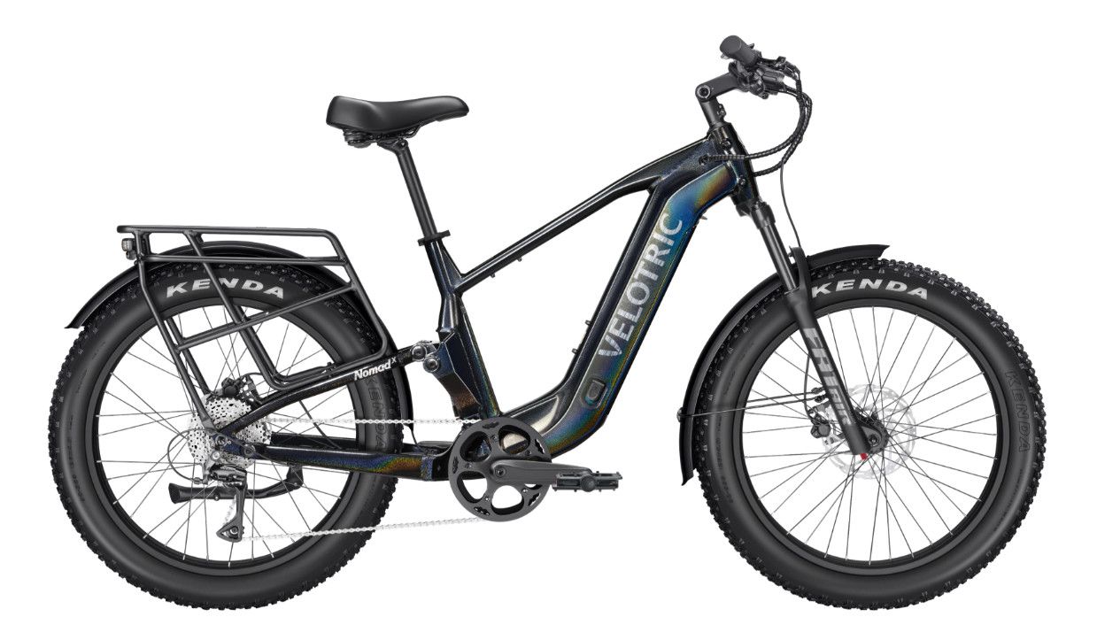 Velotric Nomad 2X Full Suspension Fat Tire Ebike, Color: Obsidian, Style: High-Step