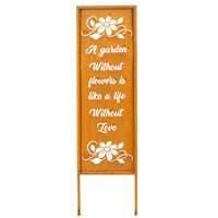 Metal Garden Without Flowers Sign