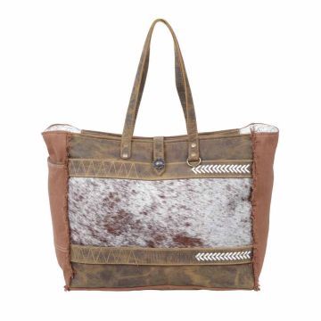 S-5228 Salt &amp; Pepper Canvas &amp; Hairon Bag