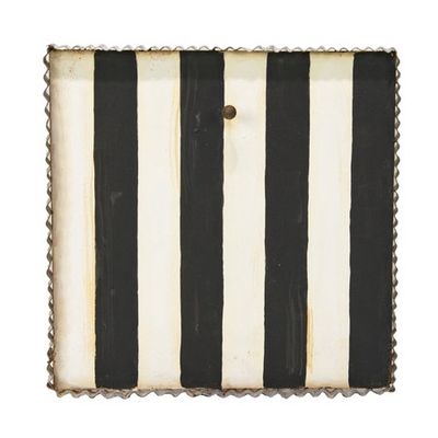 Black &amp;White Stripe Metal Gallery Art Display Board