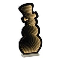 Snowman Infinity Mirror Light Up 24&quot;